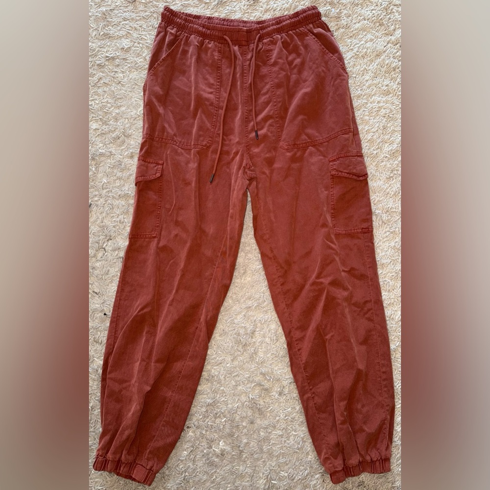 7 FOR ALL MANKIND burgundy brown jogger pants Medium M NWT